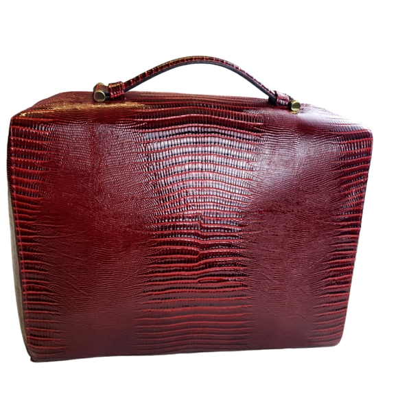 Estee Lauder Makeup Bag Cosmetic Case Travel Laptop Tablet Bag Red Large - Picture 5 of 11